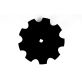 18" x 3.8mm Plain Cone Notched Disc Tilage Blade 1" Square x 1-1/8" Square
