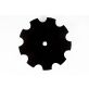 18" x 3.8mm Plain Cone Notched Disc Tilage Blade 1-1/8" Square x 1-1/4" Square