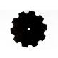 22" x 4.5mm Plain Cone Notched Disc Tillage Blade 1-1/8" x 1-1/4" Square