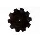 22" x 6.35mm Plain Cone Notched Disc Tillage Blade 1-1/8" x 1-1/4" Square