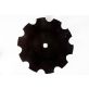 22" x 6.35mm Plain Cone Notched Disc Tillage Blade 1-1/2" Square