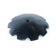 24" x 6.35mm Plain Cone Notched Disc Tillage Blade 1-1/2" Square x 1-3/4" Round