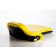 2 piece Yellow Vinyl Tractor Seat fits John Deere