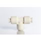 Push Connect Union Tee 1/4" Run OD to 1/4" Leg OD