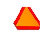 Slow Moving Vehicle Sign with Plastic Backing SMV