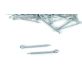 Hammerlock Cotter Pin, Steel, Zinc Finish, 0.141" Head Diameter, 1/8 x 1-1/2"