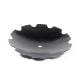 24" x 6.35mm Plain Cone Notched Disc Tillage Blade 1-1/4" Square x 1-1/2" Round