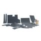 4022 K&M Tractor Cab Foam Kit fits Case-IH
