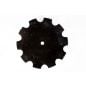 22" x 6.35mm Plain Cone Notched Disc Tillage Blade 1-1/8" x 1-1/4" Square 