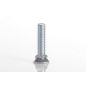 Plow Bolt, Grade 5, Flat Head, Zinc Finish Alloy Steel, 3/8-16 x 1-1/2"