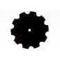 22" x 4.5mm Plain Cone Notched Disc Tillage Blade 1-1/8" x 1-1/4" Square
