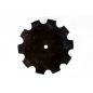22" x 6.35mm Plain Cone Notched Disc Tillage Blade 1-1/8" x 1-1/4" Square