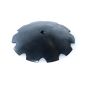 24" x 6.35mm Plain Cone Notched Disc Tillage Blade 1-1/2" Square x 1-3/4" Round 