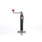 Bulldog 178101 Round Trailer Jack, Side Mount, 5,000 lbs. Lift Capacity, Topwind, Weld-On, 10 Inch Travel 