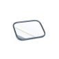 Rectangular Rolled-Rim Rear View Mirror with Ball Swivel