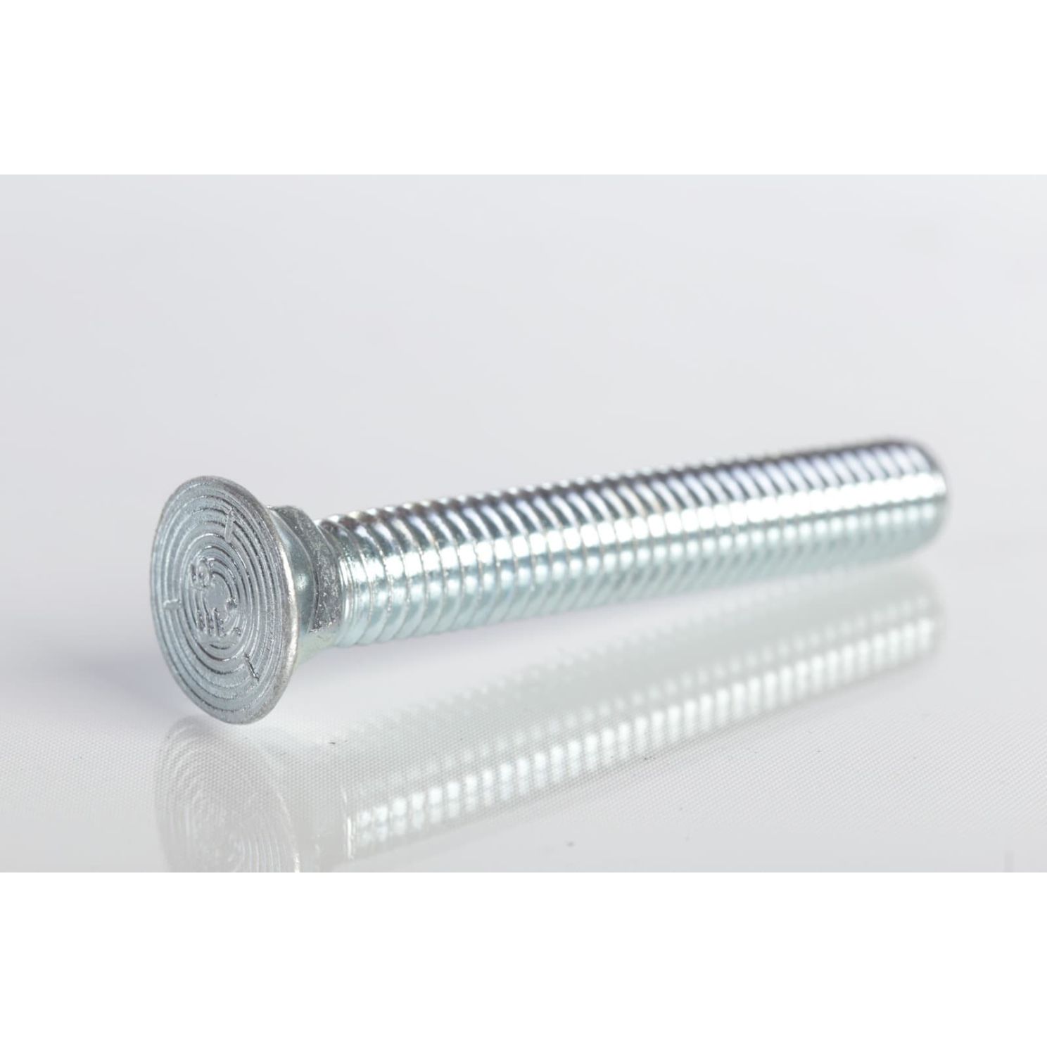Plow Bolt, Grade 5, Flat Head, Zinc Finish Steel, 7/16-14 x 3"