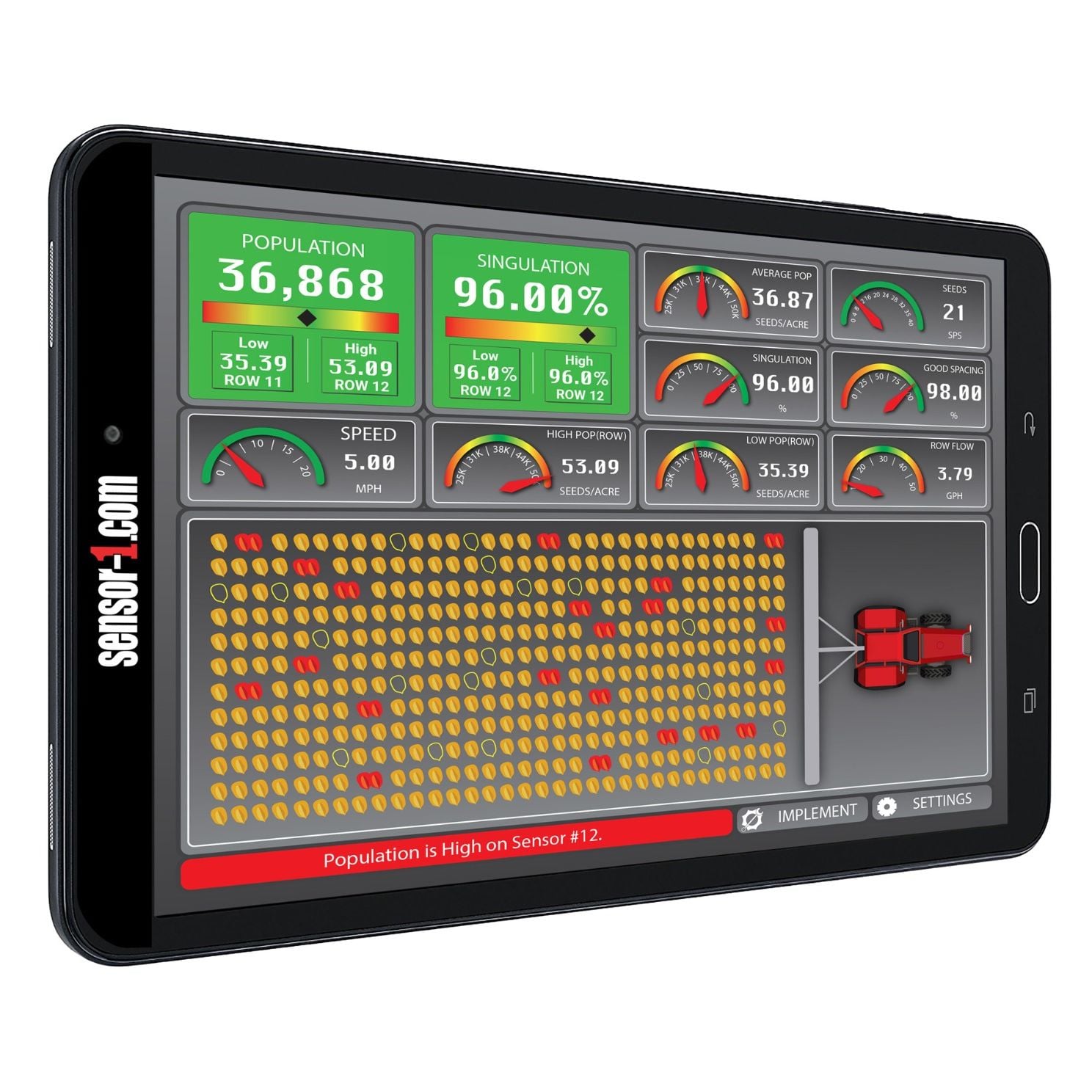 Sensor-1 PM2022 Population Planter/Drill Monitor 32 Row