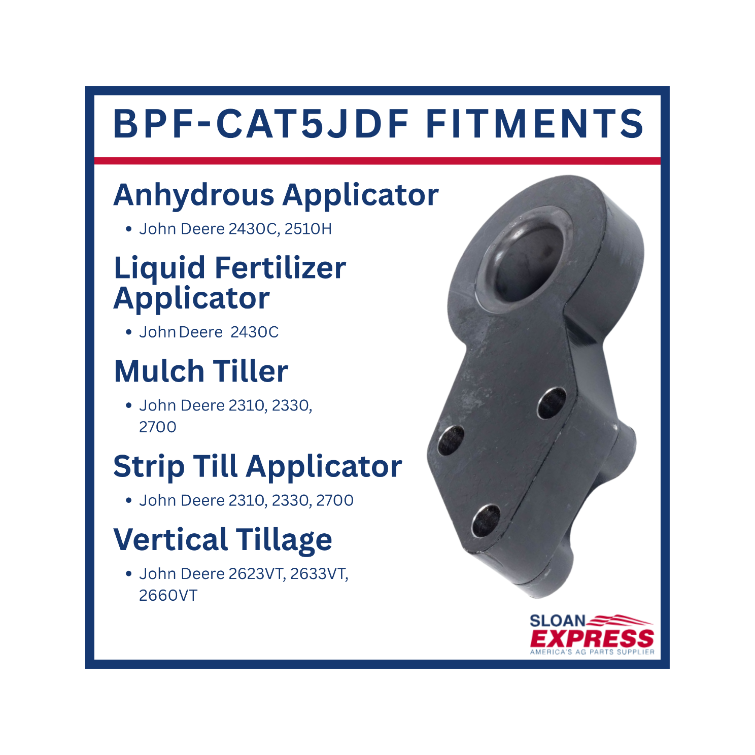 Bull Pull BPF-CAT5JDF Articulating Implement Hitch Category 5