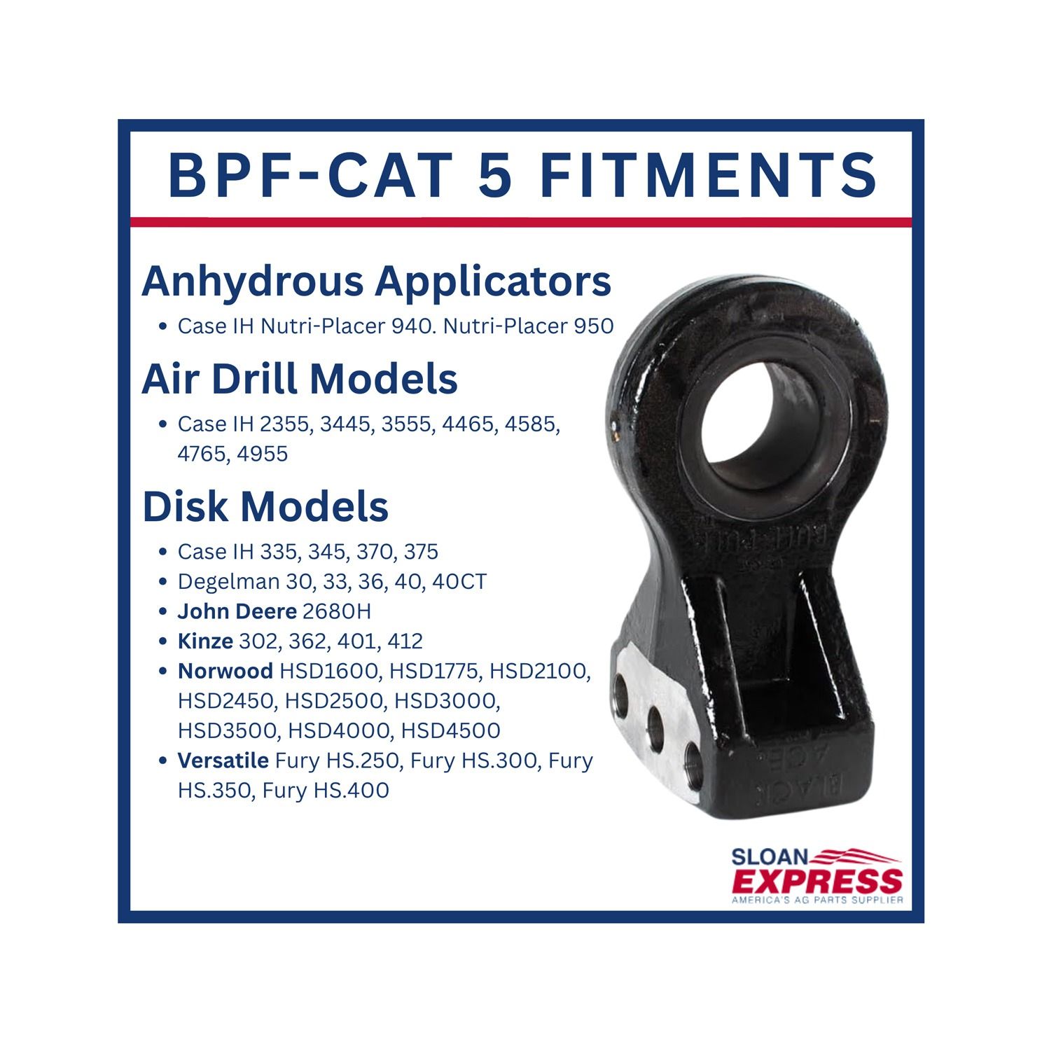 Bull Pull BPF-CAT 5 Articulating implement Hitch Category 5