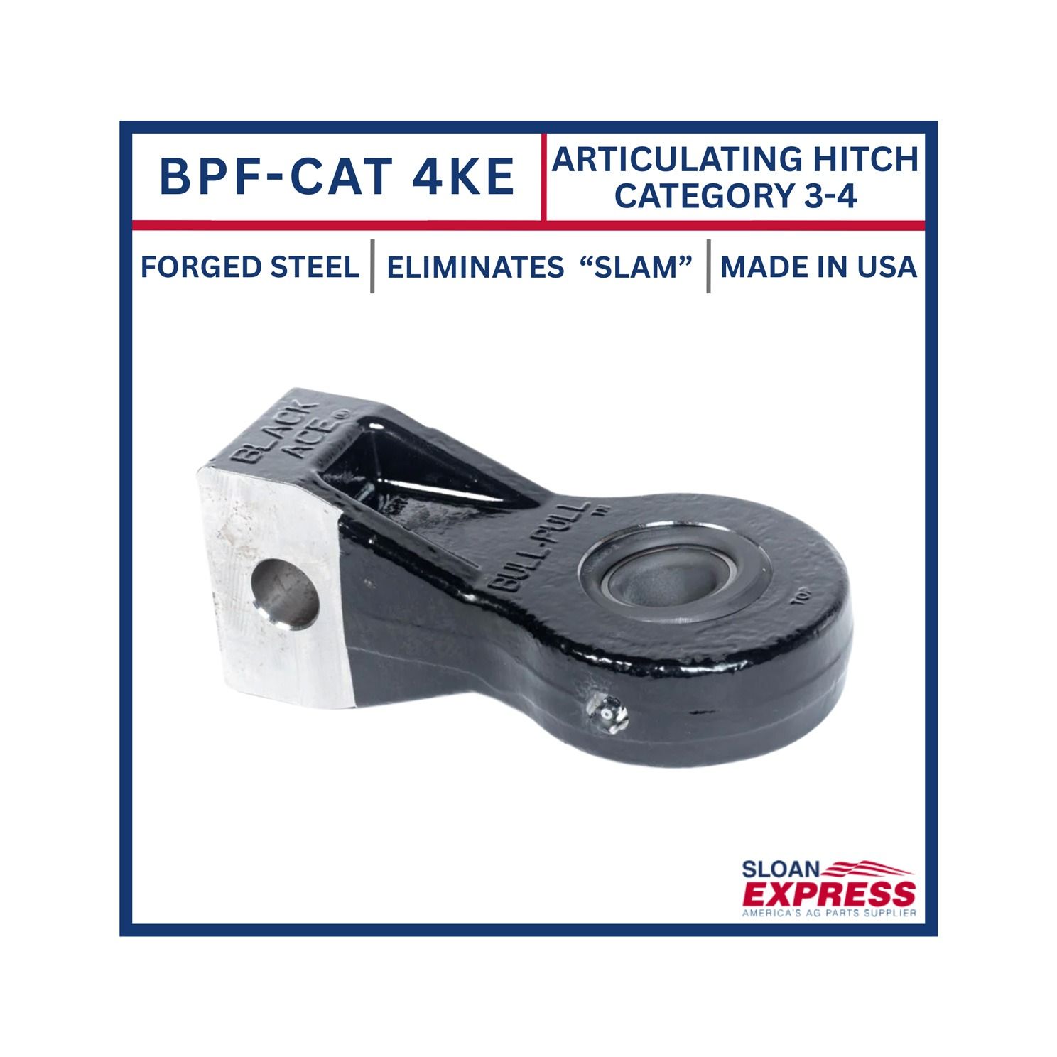 Bull Pull BPF-CAT 4KE Articulating Implement Hitch Category 3-4 fits Kinze