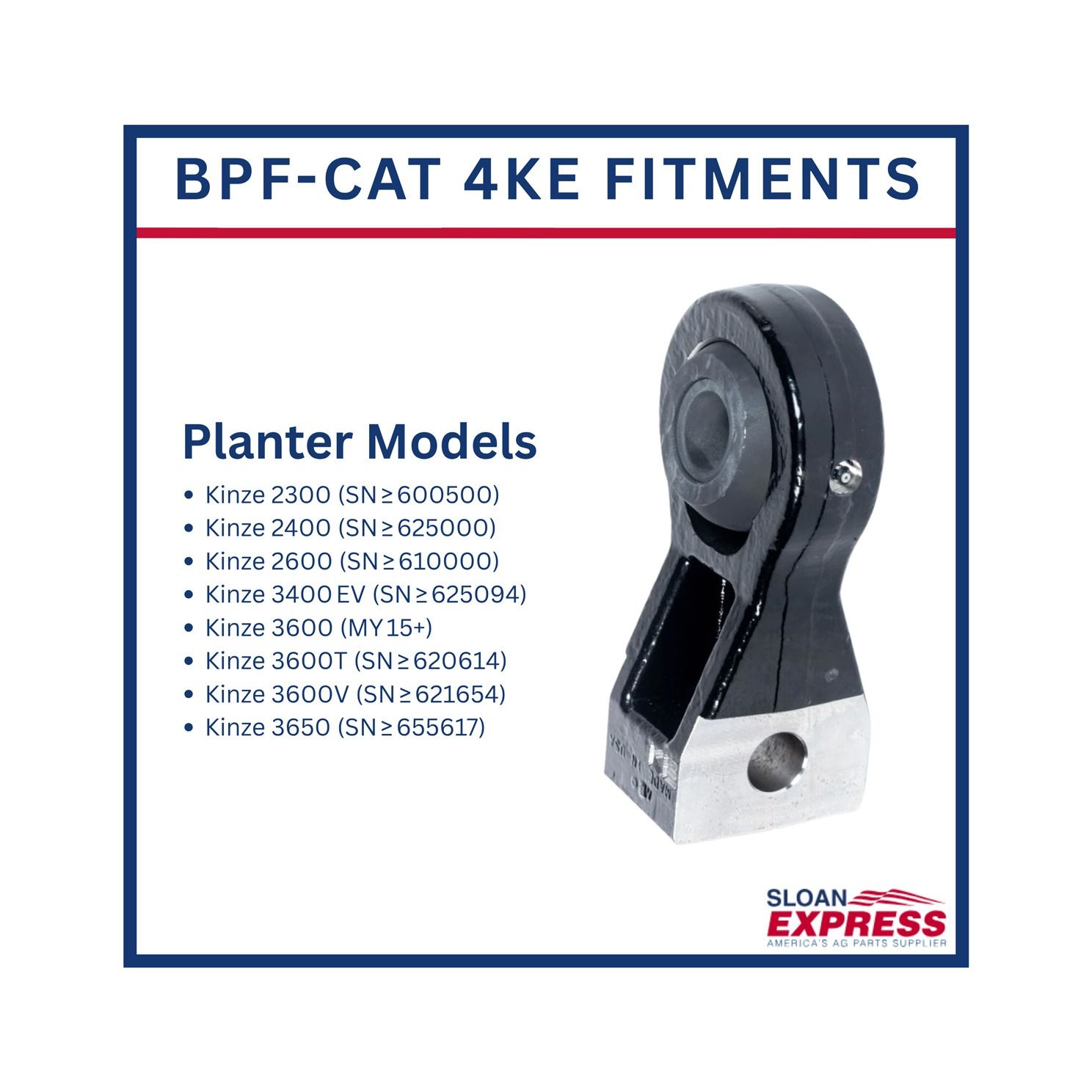 Bull Pull BPF-CAT 4KE Articulating Implement Hitch Category 3-4 fits Kinze