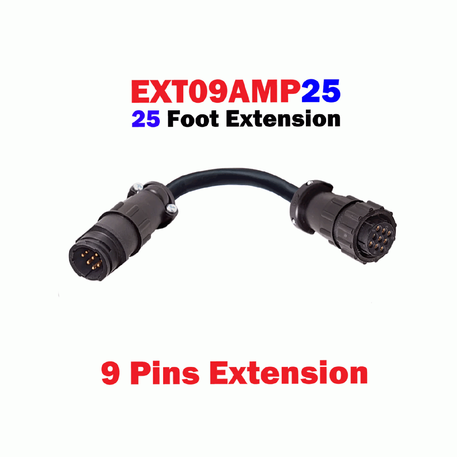 Sensor-1 EXT09A25 9 Pin Amp 25' Monitor Extension Cable