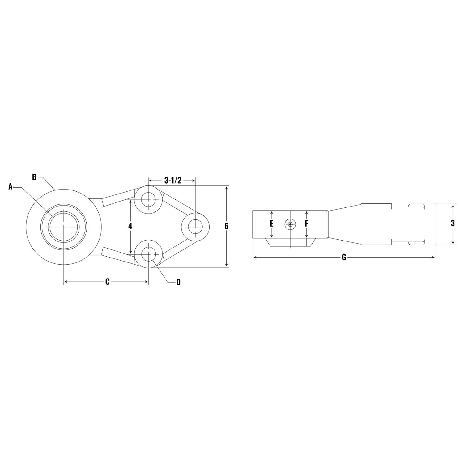 Bull Pull BPF-CAT4JDF Articulating Implement Hitch Category 3-4