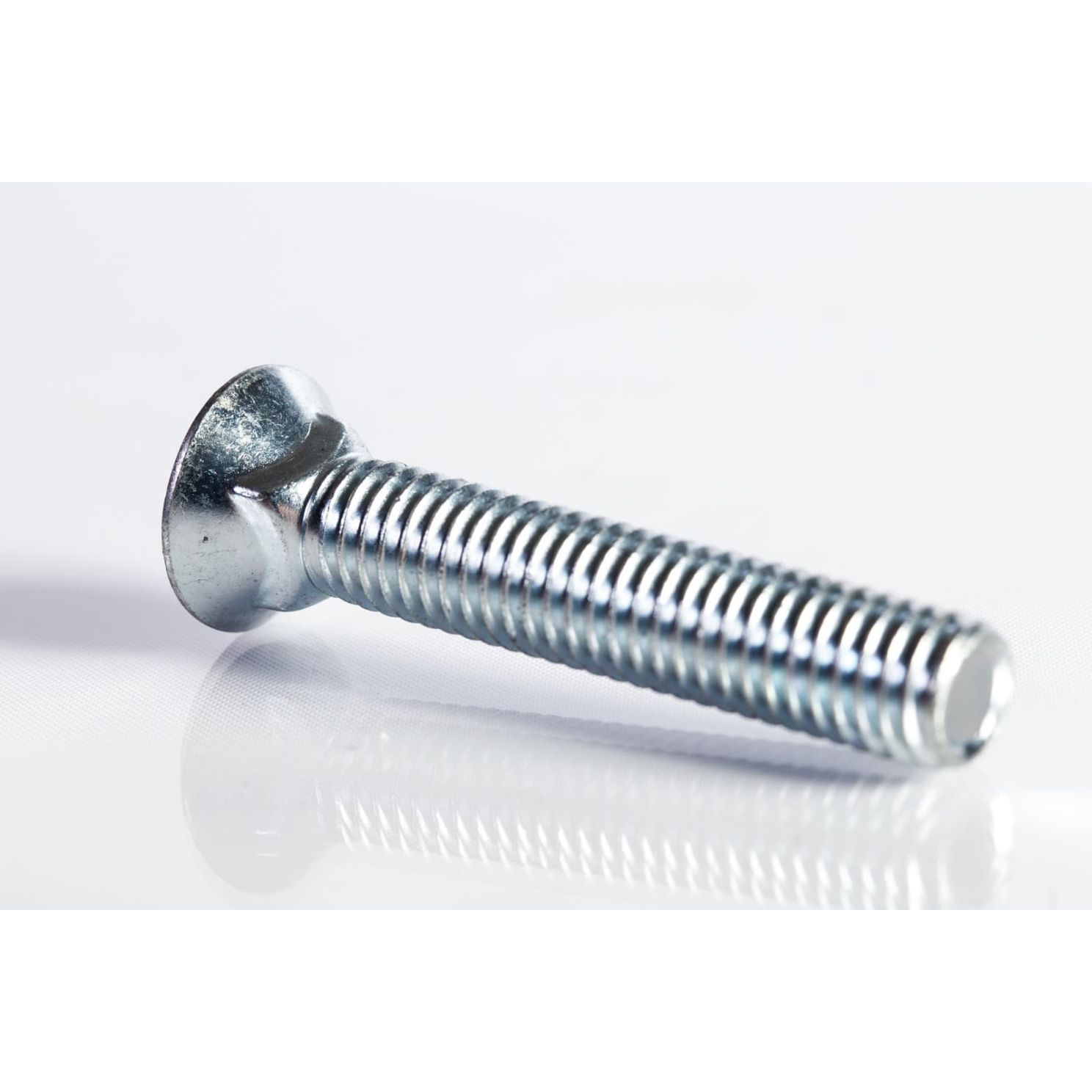 Plow Bolt, Grade 5, Flat Head, Zinc Finish Steel, 7/16-14 x 2-1/2"
