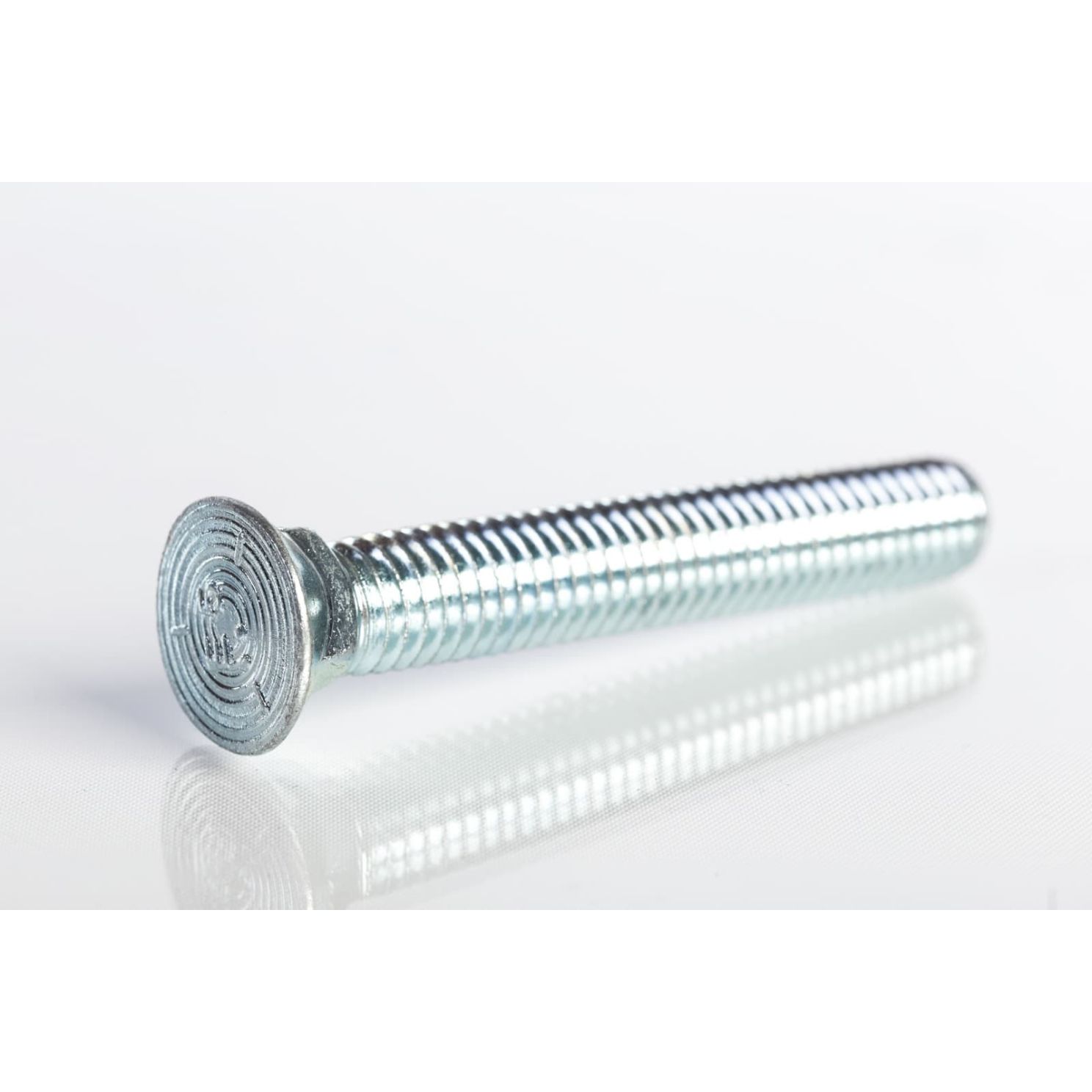 Plow Bolt, Grade 5, Flat Head, Zinc Finish Steel, 7/16-14 x 3"