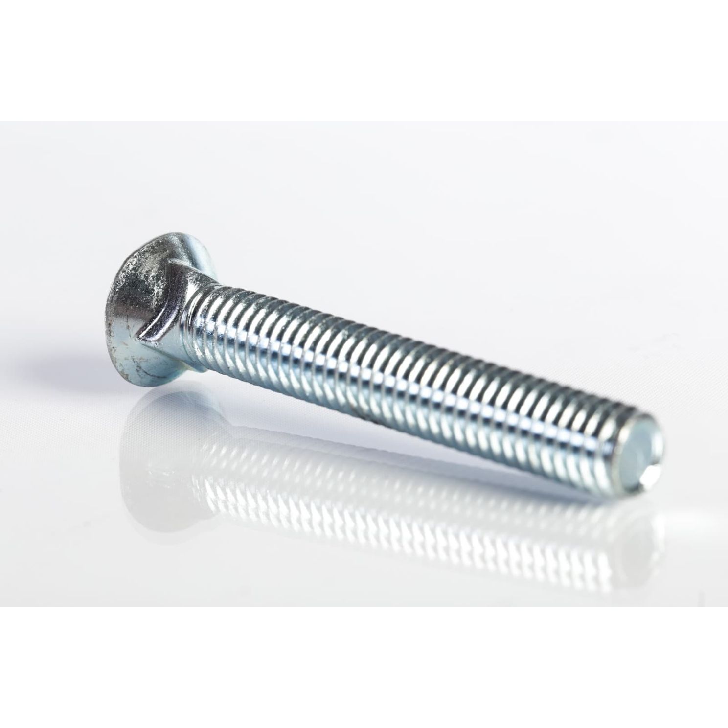 Plow Bolt, Grade 5, Flat Head, Zinc Finish Steel, 7/16-14 x 3"