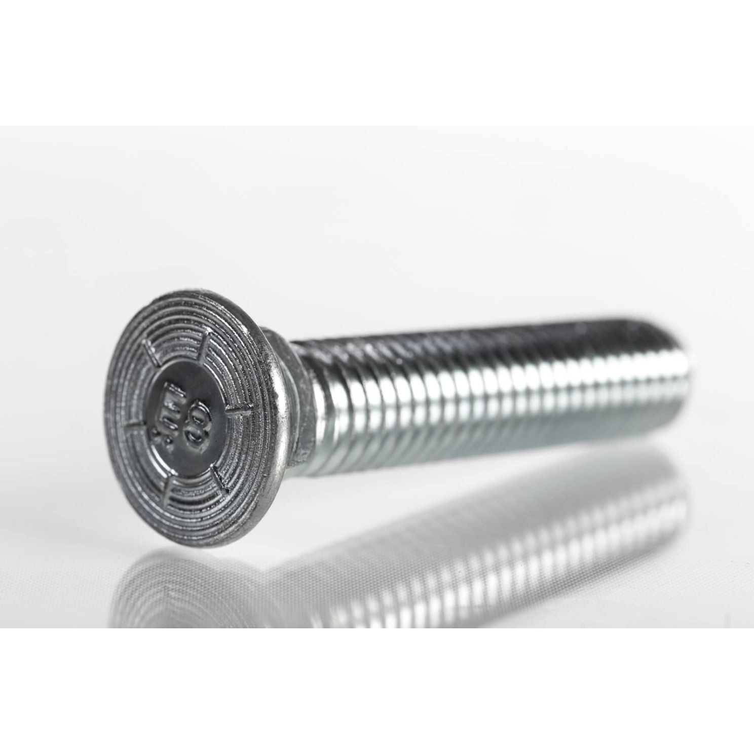 Plow Bolt, Grade 8, Flat Head, Zinc Finish Alloy Steel, 1/2-13 x 2-1/2"