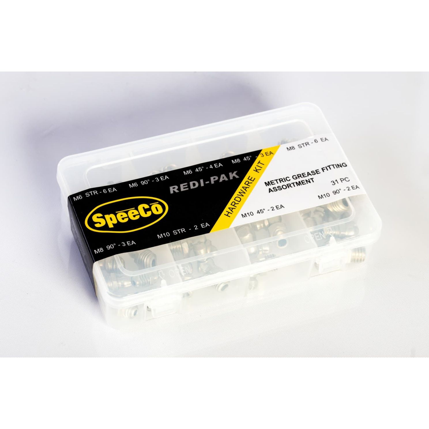 30 Piece Metric Grease Zerk Fitting Assortment Kit