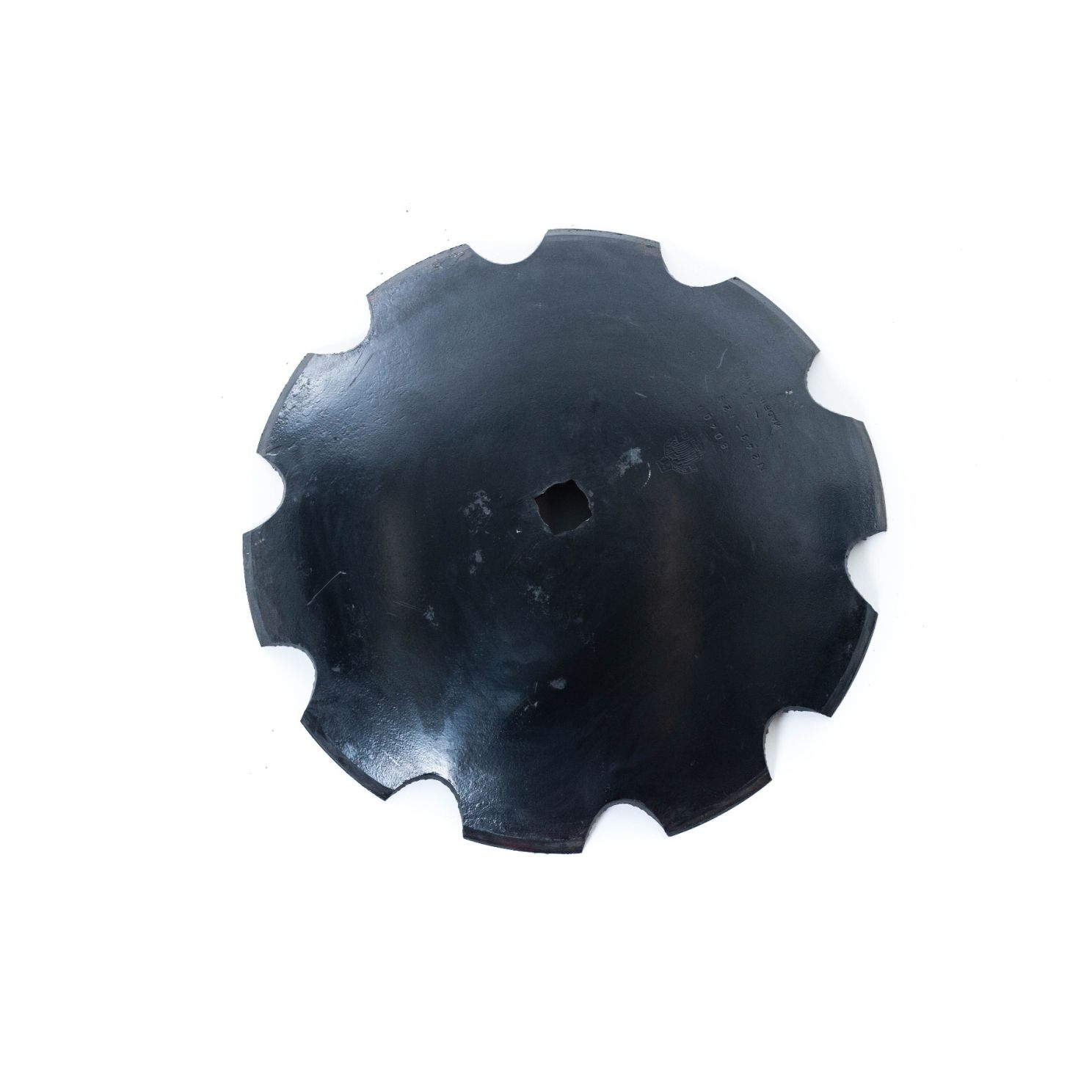 24" x 6.35mm Plain Cone Notched Disc Tillage Blade 1-1/2" Square x 1-3/4" Round