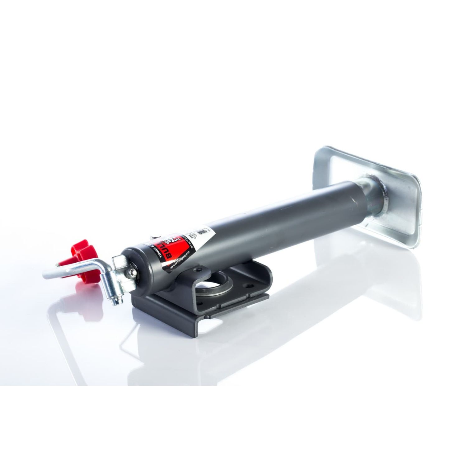 Bulldog 171401 Round Trailer Jack, Side Mount, 5,000 lbs. Lift Capacity, Topwind, Weld-On, 10 Inch Travel