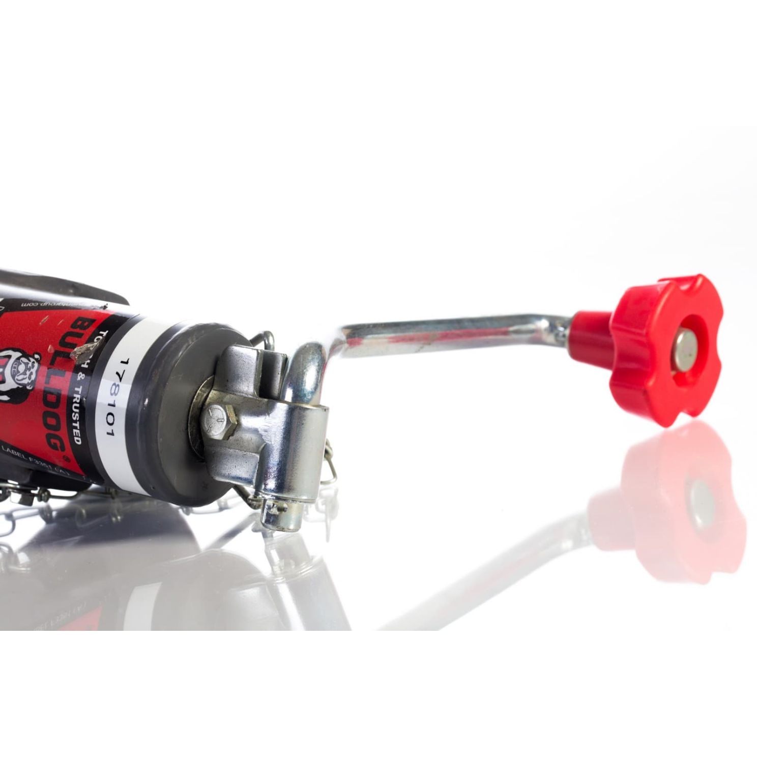 Bulldog 178101 Round Trailer Jack, Side Mount, 5,000 lbs. Lift Capacity, Topwind, Weld-On, 10 Inch Travel