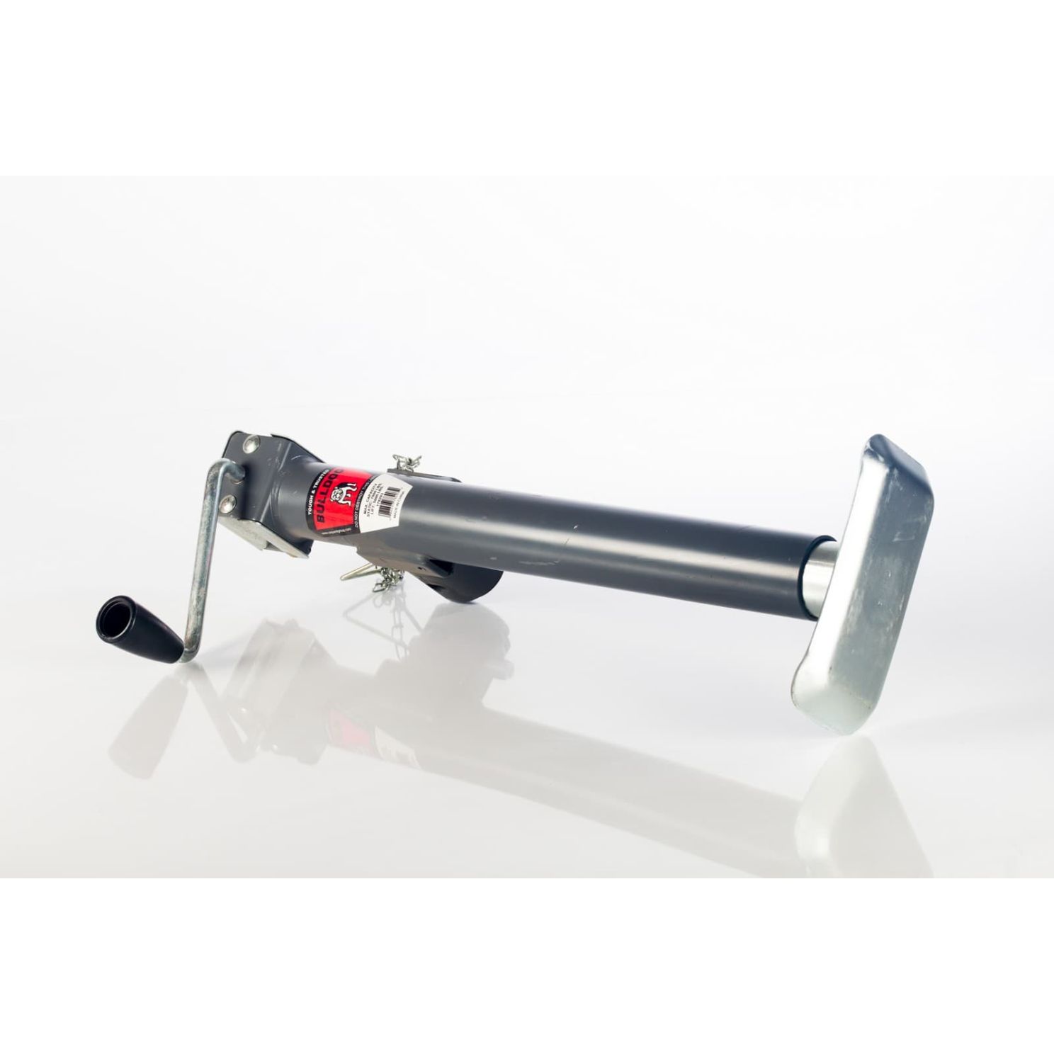 Bulldog 178110 Round Trailer Jack, Side Mount, 5,000 lbs. Lift Capacity, Sidewind, Weld-On, 15 Inch Travel