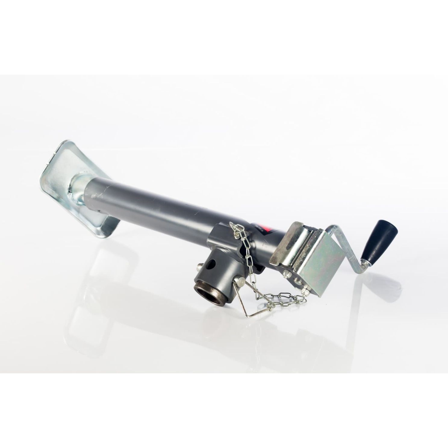 Bulldog 178110 Round Trailer Jack, Side Mount, 5,000 lbs. Lift Capacity, Sidewind, Weld-On, 15 Inch Travel
