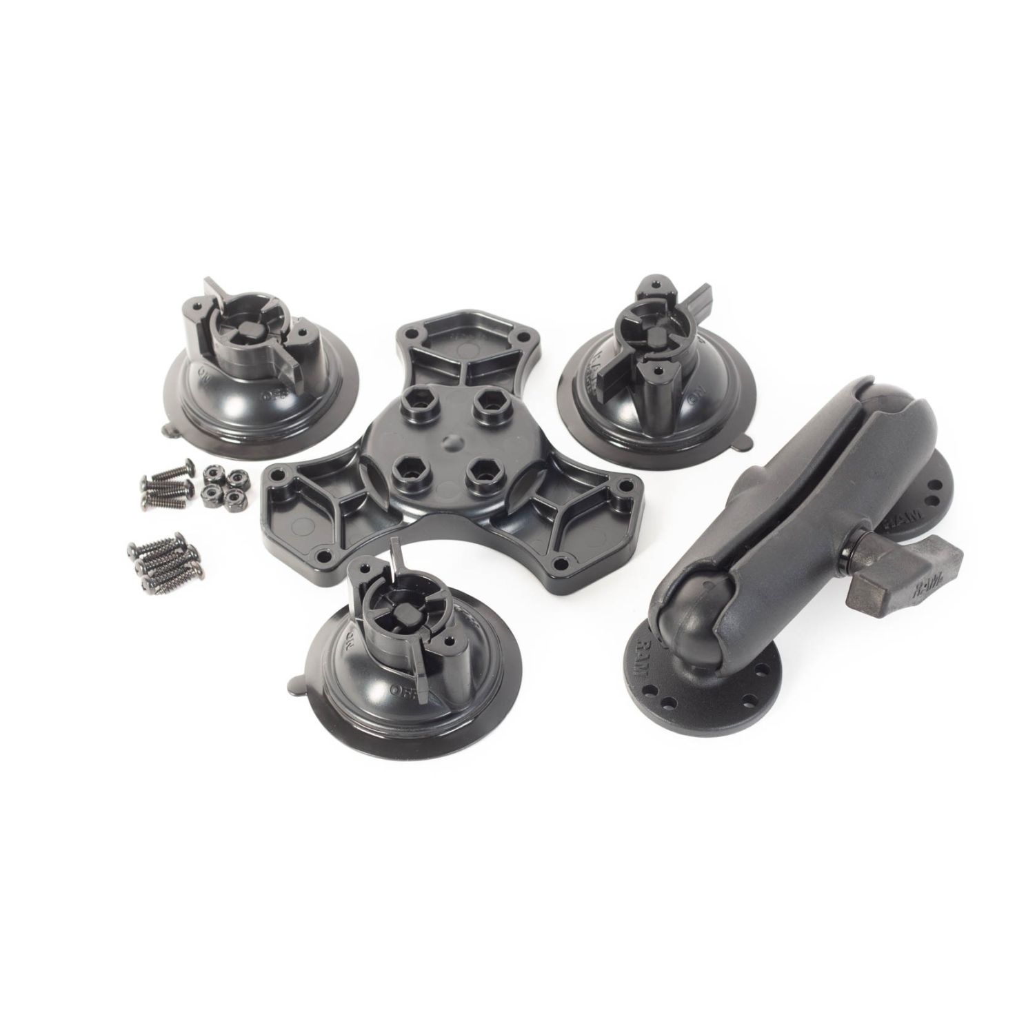Ram Mount Twist-Lock Triple Suction Cup Mount with Plate RAP-365-101U