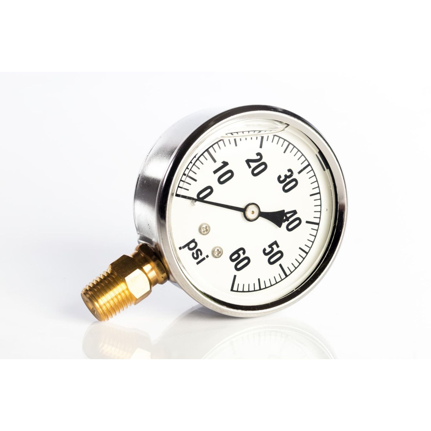 2.5 Inch 0-60 PSI Liquid Filled Pressure Gauge 2141GXB60