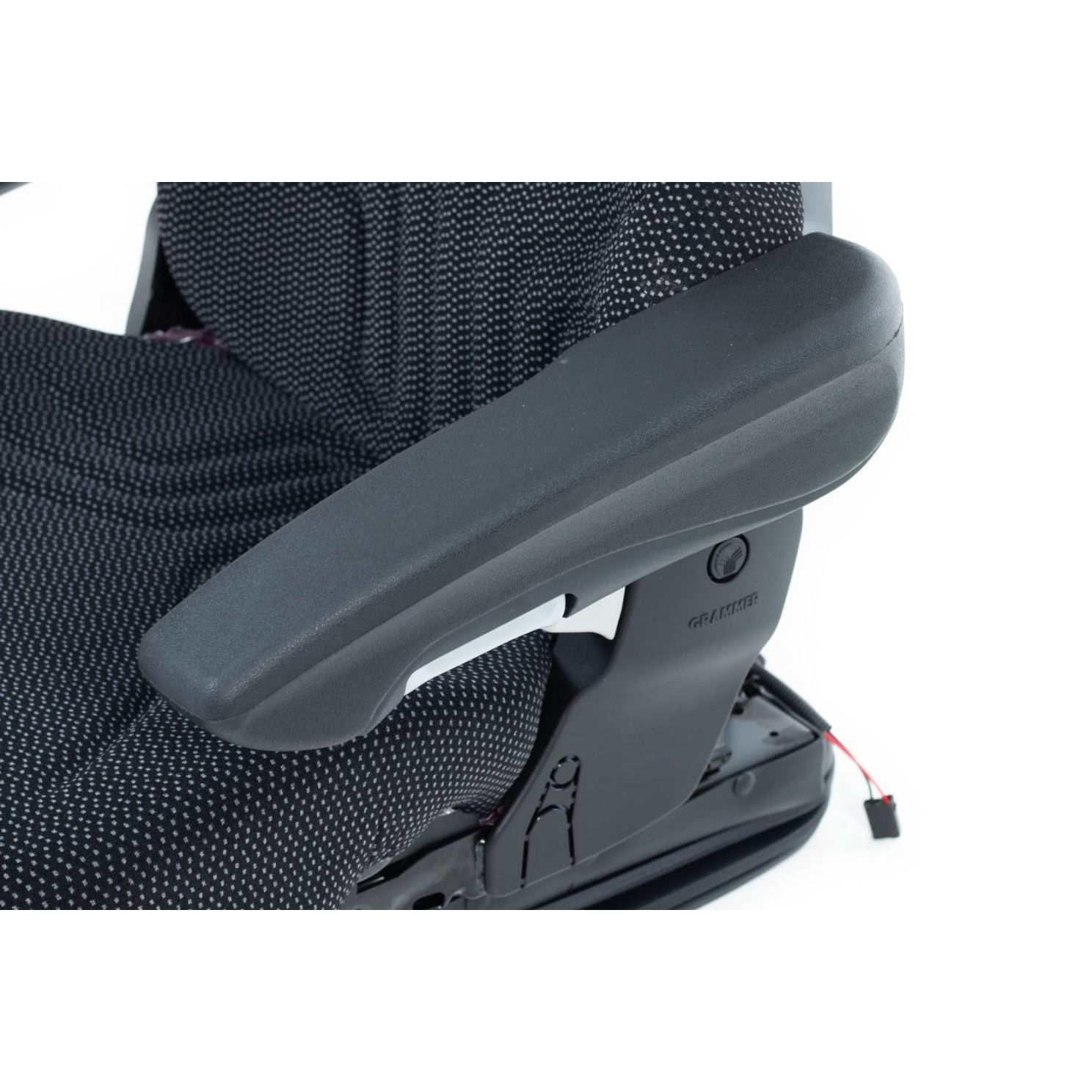 Grammer Air Ride Charcoal Cloth Tractor Seat Assembly MSG95741GRC