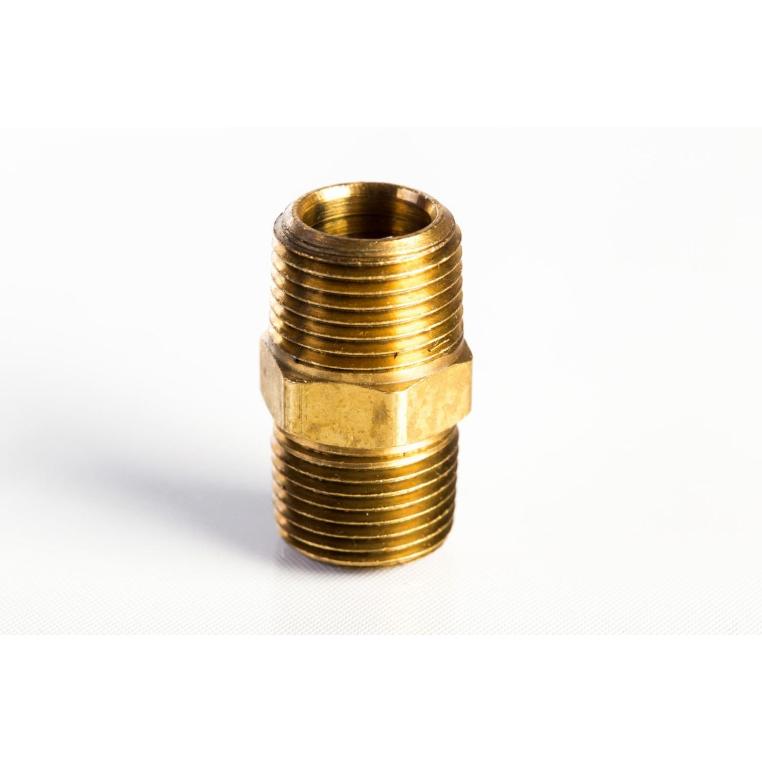 Milton 647 3/8" Hex Male Brass Nipple