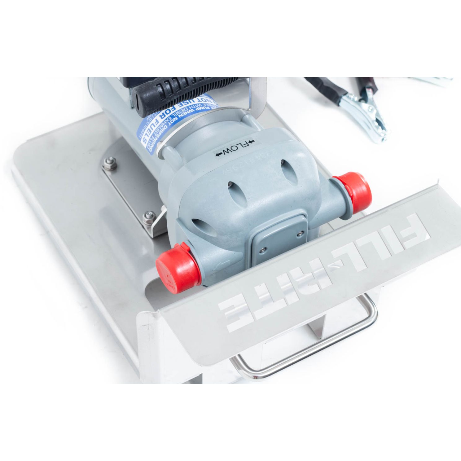 Fill-Rite 12V DC DEF Transfer Pump, IBC Tote Bracket with Nozzle 8GPM