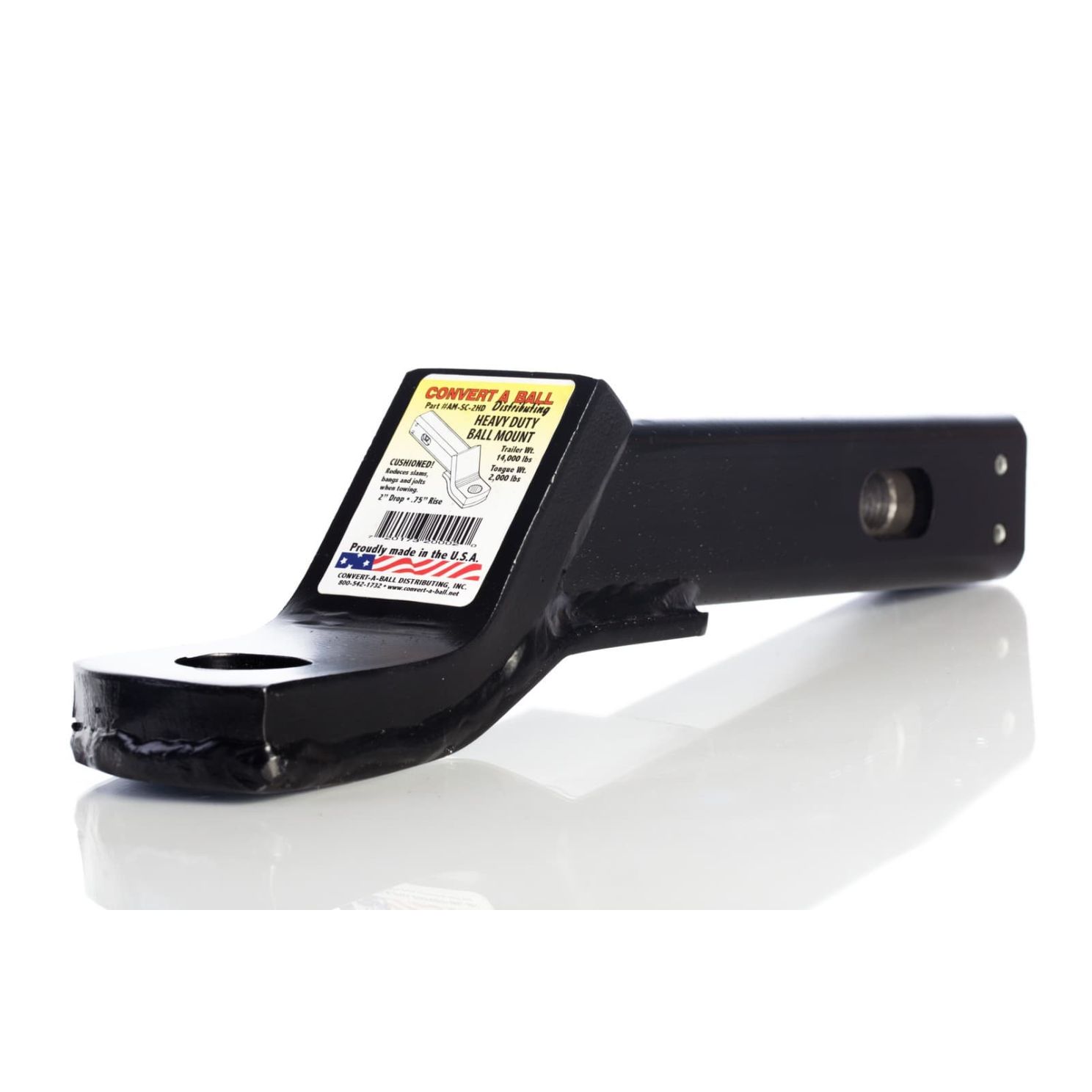 Convert A Ball Heavy Duty 2'' Drop Cushion Truck Hitch AMSC2HD