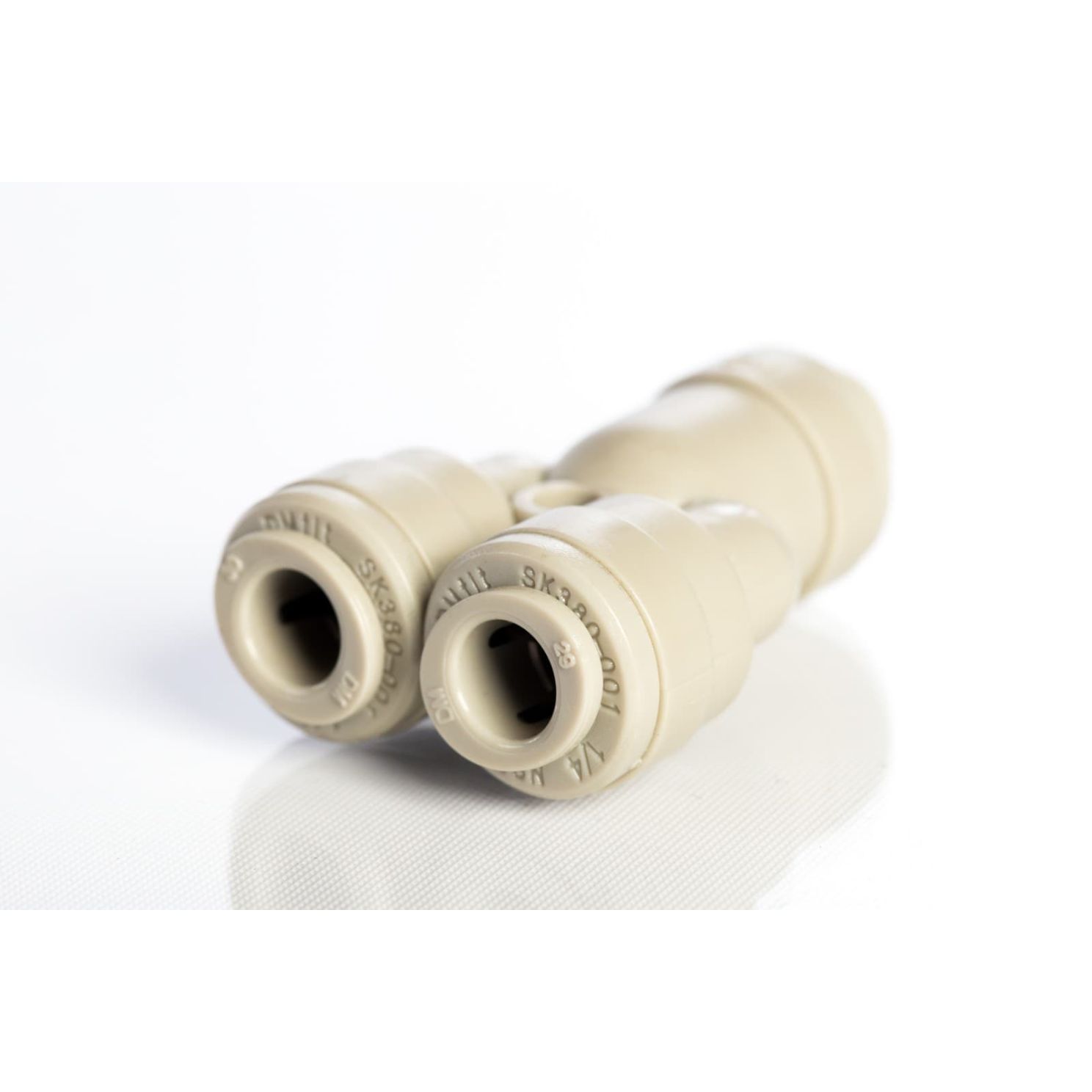 Push Connect Two Way Divider 1/4" Tube OD