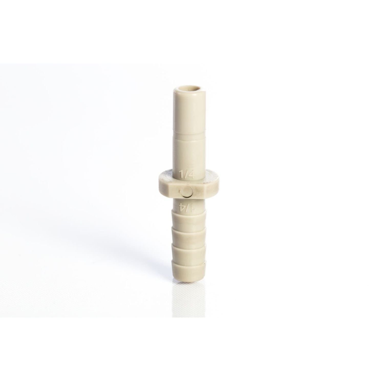 Push Connect Barb Connector 1/4" Stem OD to 1/4" Tube ID