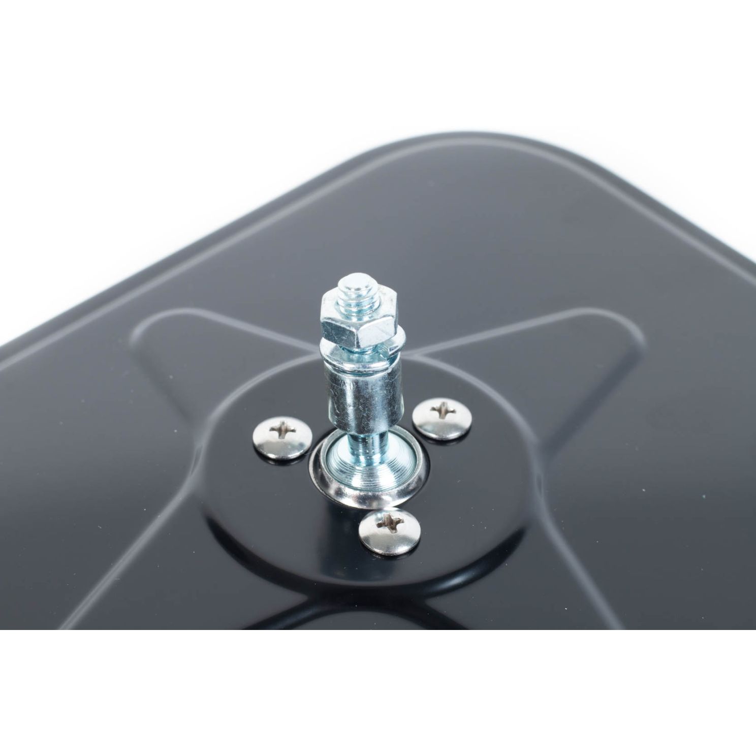 Rectangular Rolled-Rim Rear View Mirror with Ball Swivel