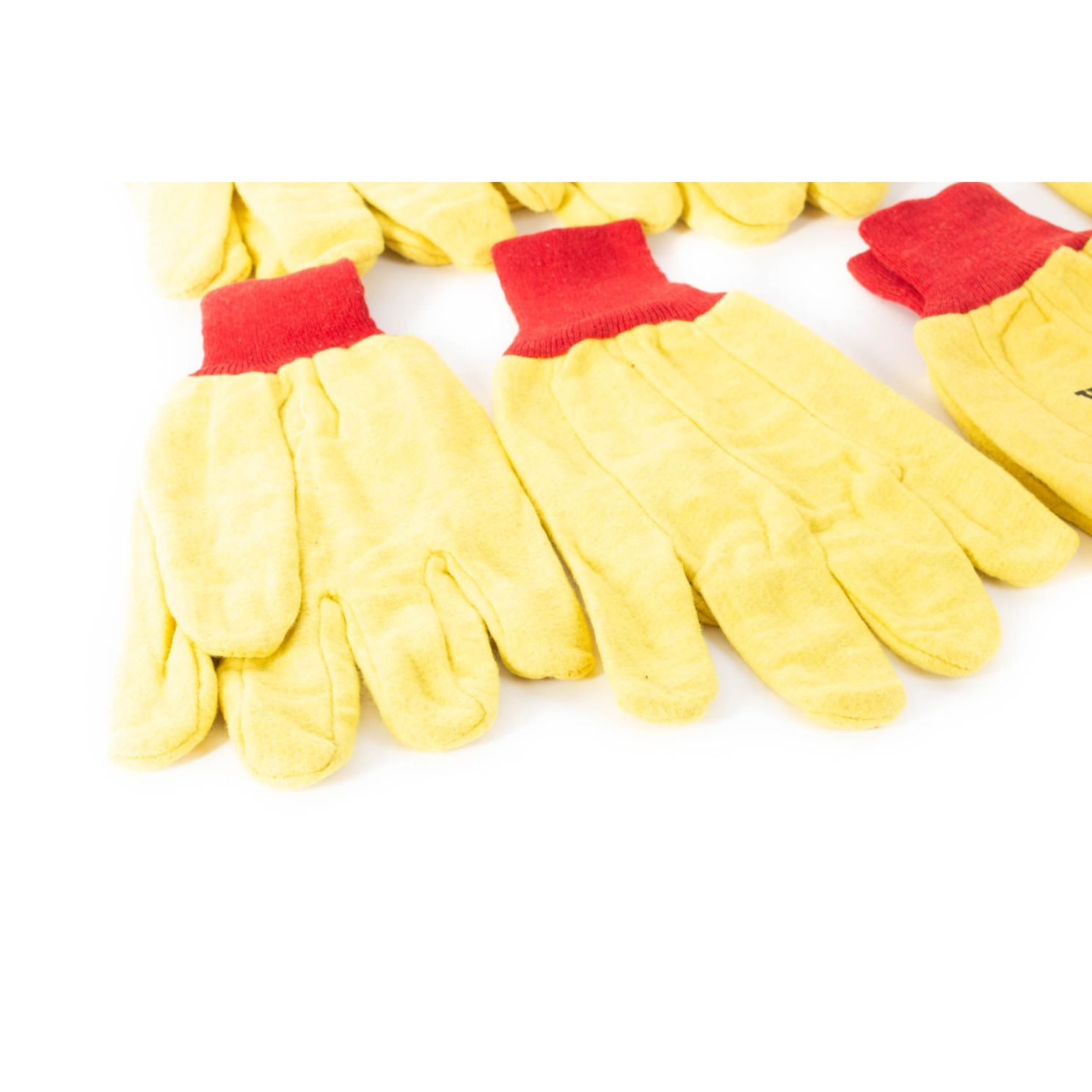 Kinco 5 Pack Yellow Chore Gloves Large