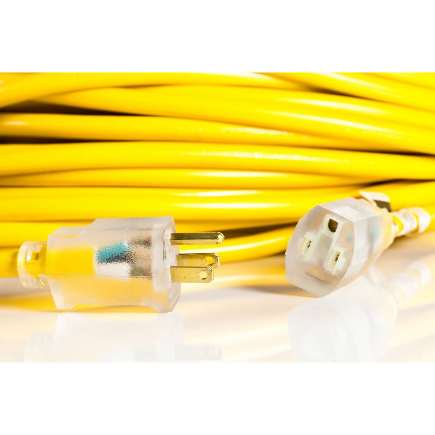 Coleman 100' Yellow High Visibility Lighted End Drop Cord 12/3
