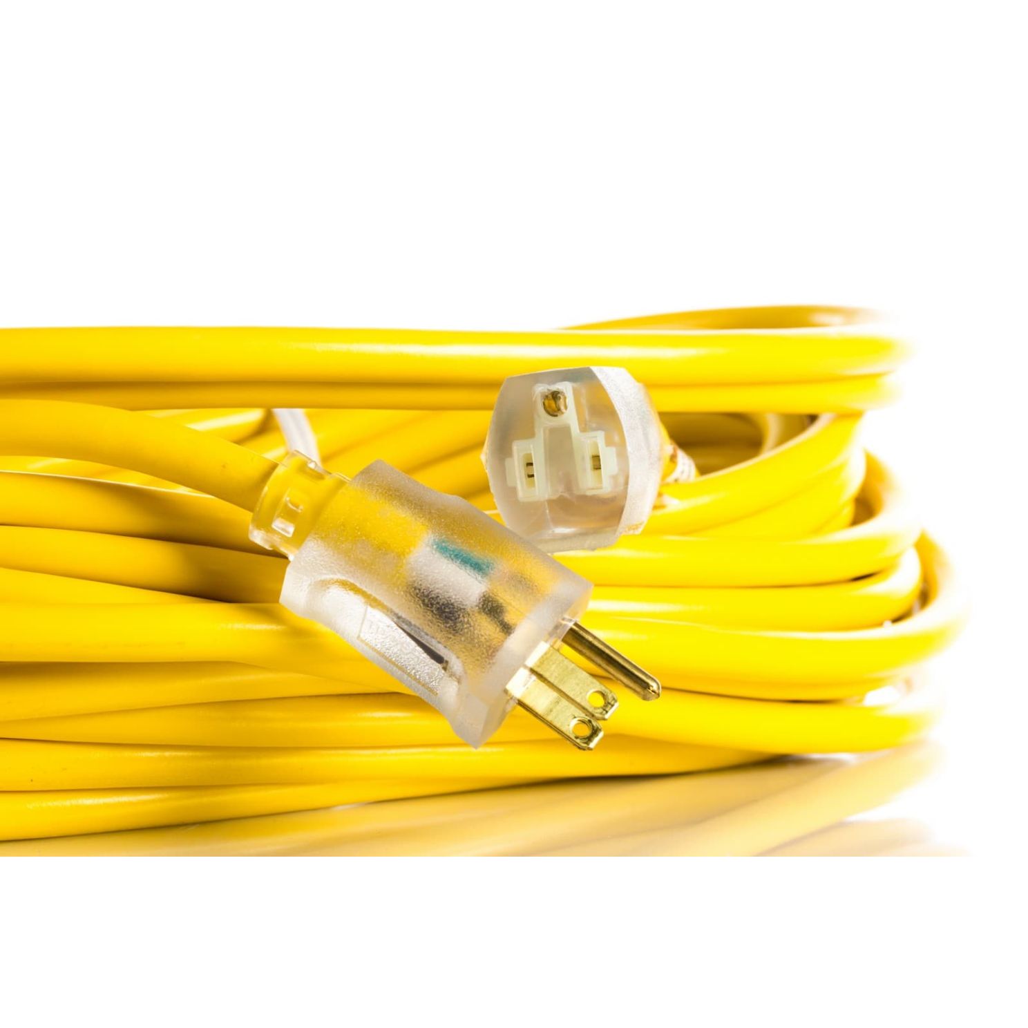 Coleman 50' Yellow High Visibility Lighted End Drop Cord 12/3