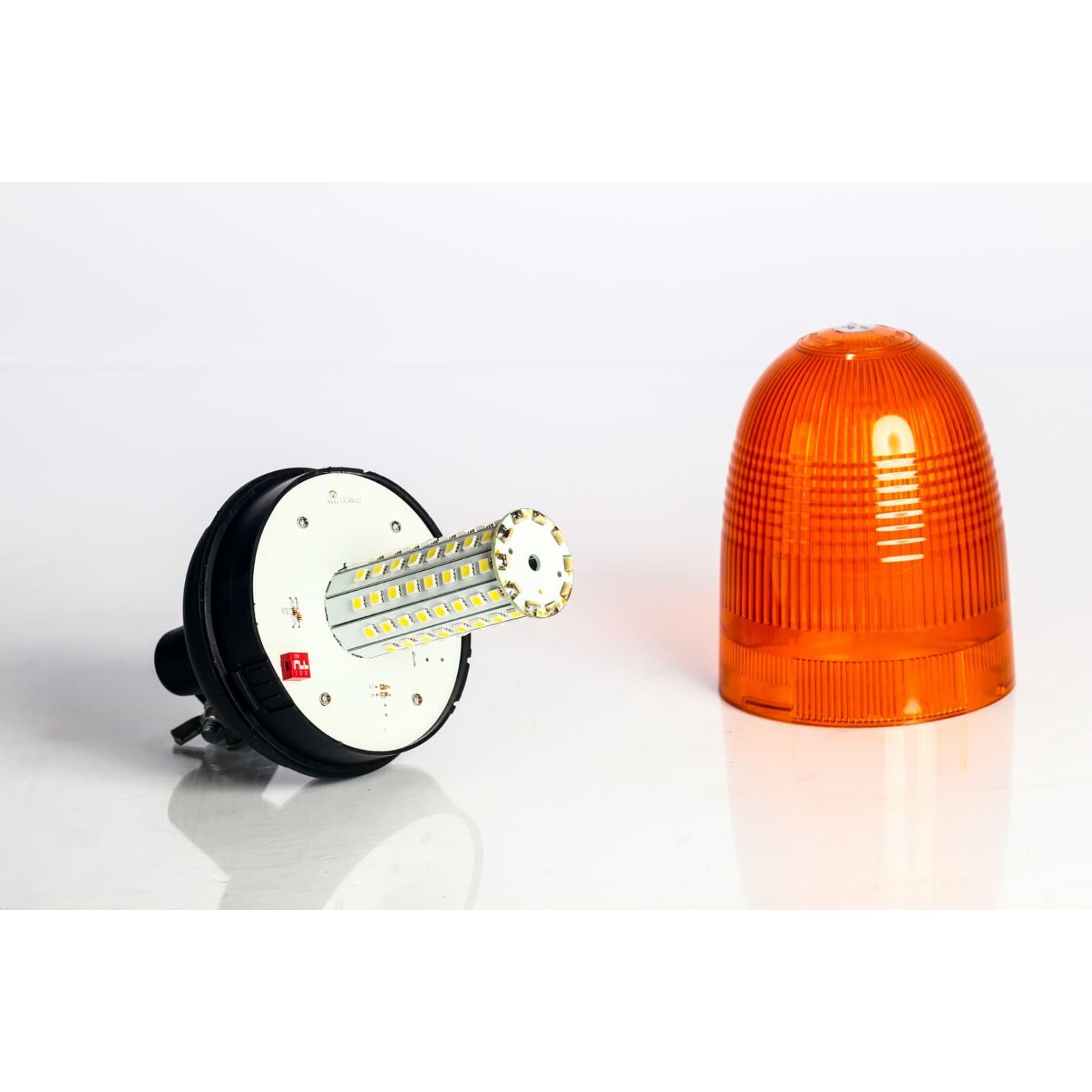 80 Amber LED Beacon Warning Light DIN Mount